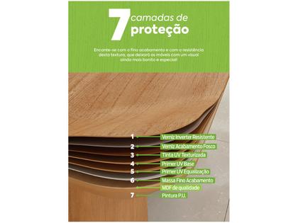 Imagem de Mesa de Jantar 6 Cadeiras Retangular Frassino e Off White Tampo de MDF Apogeu Móveis Lopas