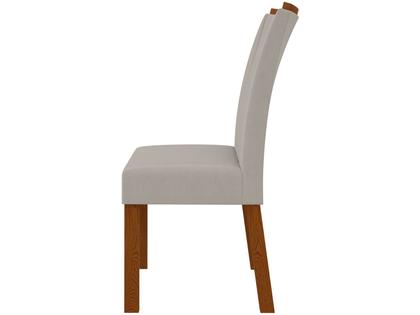 Imagem de Mesa de Jantar 6 Cadeiras Retangular Frassino e Off White Tampo de MDF Apogeu Móveis Lopas