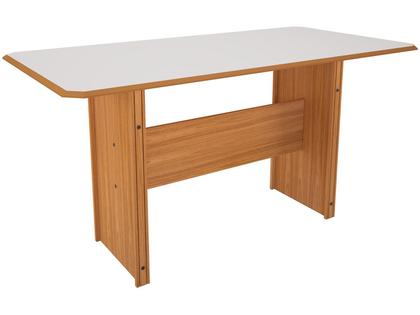 Mesa de Jantar 6 Cadeiras Retangular Freijo e Off White Indekes Cristal Imagem de Mesa de Jantar 6 Cadeiras Retangular Freijo e Off White Indekes Cristal