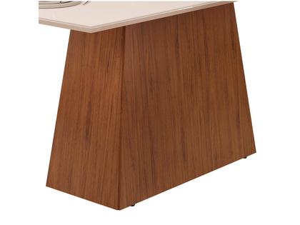 Imagem de Mesa de Jantar 6 Cadeiras Retangular Freijó Off White e Creme DJ Móveis Copenhague