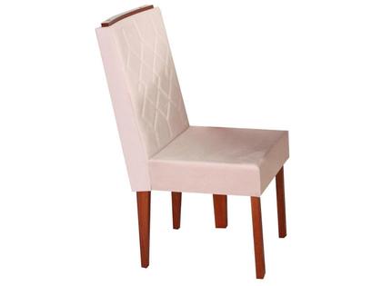 Mesa de Jantar 6 Cadeiras Retangular Madeira Maciça Mel e Off-White Tampo de Vidro Abeille Móveis São Carlos Imagem de Mesa de Jantar 6 Cadeiras Retangular Madeira Maciça Mel e Off-White Tampo de Vidro Abeille Móveis São Carlos