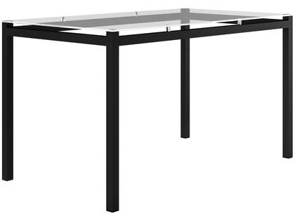 Mesa de Jantar 6 Cadeiras Retangular Preto Fosco Tampo de Vidro Artefamol Valência Imagem de Mesa de Jantar 6 Cadeiras Retangular Preto Fosco Tampo de Vidro Artefamol Valência