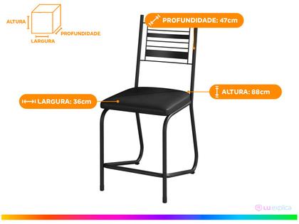 Mesa de Jantar 6 Cadeiras Retangular Preto Fosco Tampo de Vidro Artefamol Valência Imagem de Mesa de Jantar 6 Cadeiras Retangular Preto Fosco Tampo de Vidro Artefamol Valência