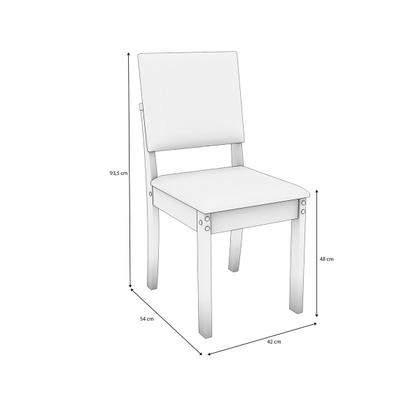 Imagem de Mesa de Jantar 6 Lugares Adria com Vidro Canela/Off White - Kappesberg Jantar