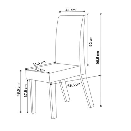 Imagem de Mesa de Jantar 6 Lugares Aspen com Vidro Mel/Off White/Marfim - Viero Móveis