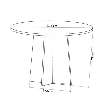 Imagem de Mesa de Jantar 6 Lugares Calm com Vidro Mel/Perola/Off White - Viero Móveis