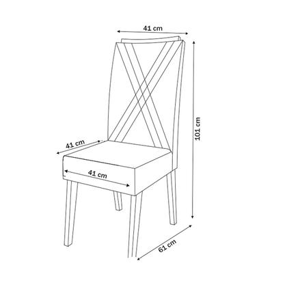 Imagem de Mesa de Jantar 6 Lugares Calm com Vidro Mel/Perola/Off White - Viero Móveis