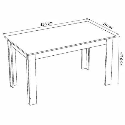 Imagem de Mesa de Jantar 6 Lugares Isis Mel/Nude - Viero Móveis