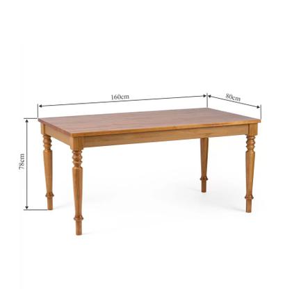 Imagem de Mesa de Jantar 6 Lugares Madeira Maciça 160cm Amarílis Artemobili