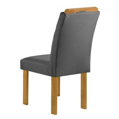 Imagem de Mesa de Jantar 6 Lugares Melina Carolina com Vidro Cinamomo/Off White/Veludo Cinza - Cel Móveis