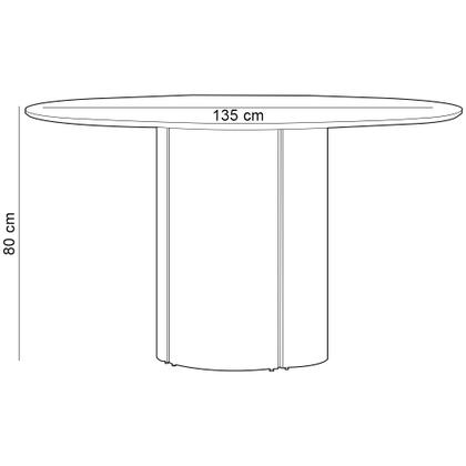 Imagem de Mesa de Jantar 6 Lugares Redonda 135cm Verbena N01 Ypê Off White - Lyam Decor
