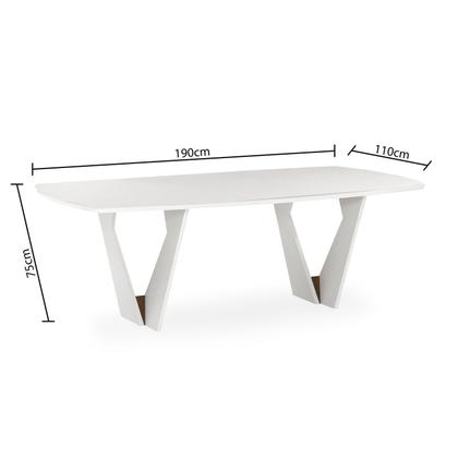 Imagem de Mesa de Jantar 6 Lugares Retangular Tampo MDF Linha Lavanda