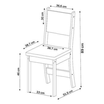 Imagem de Mesa de Jantar 6 Lugares Virtus Mel/Cinza/V.grafite - Viero Móveis