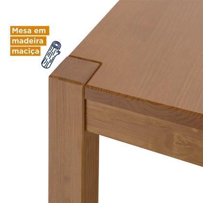 Imagem de Mesa de Jantar 8 Lugares 210cm Madeira Maciça Primavera CabeCasa MadeiraOriginals Marrom