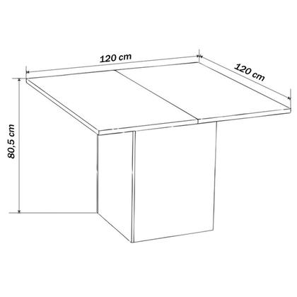 Imagem de Mesa de Jantar 8 Lugares Alexa Mel/Veludo Barroco - Pnr Móveis