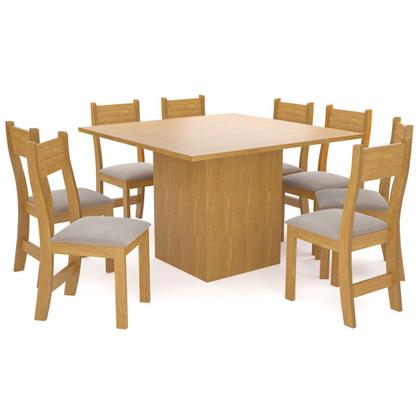 Imagem de Mesa de Jantar 8 Lugares Carpa Mel/Clay - Pnr Móveis