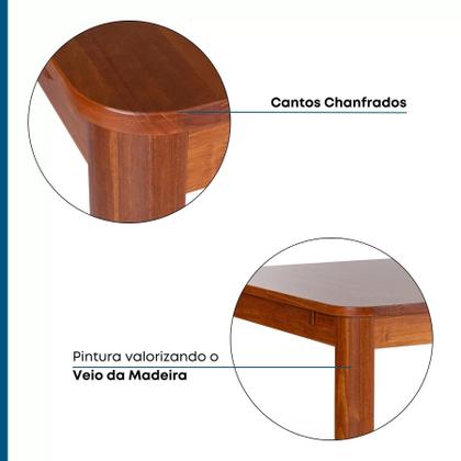 Imagem de Mesa de Jantar 8 Lugares Extensível 180 a 220cm Madeira Maciça Zuzu