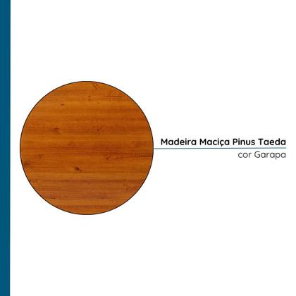 Imagem de Mesa de Jantar 8 Lugares Extensível 180 a 220cm Madeira Maciça Zuzu