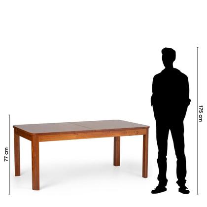 Imagem de Mesa de Jantar 8 Lugares Extensível 180 a 220cm Madeira Maciça Zuzu