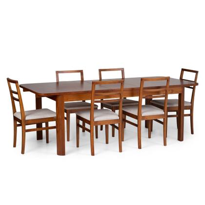 Imagem de Mesa de Jantar 8 Lugares Extensível 180 a 220cm Madeira Maciça Zuzu