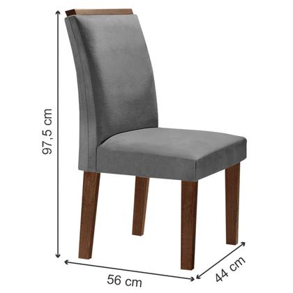 Imagem de Mesa de Jantar 8 Lugares Nápoles/Luísa com Vidro Chocolate/Off White/Cinza - Cel Móveis