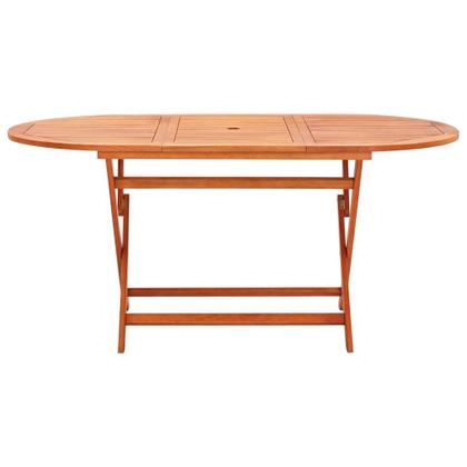 Imagem de Mesa de jantar ao ar livre vidaXL Solid Eucalyptus Wood Brown