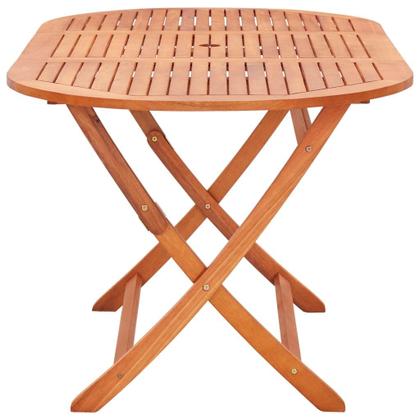 Imagem de Mesa de jantar ao ar livre vidaXL Solid Eucalyptus Wood Brown