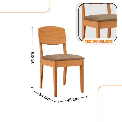 Imagem de Mesa de Jantar Aspen 180cm Tampo MDF Laminado com 6 Cadeiras Copper Moderna Mobília