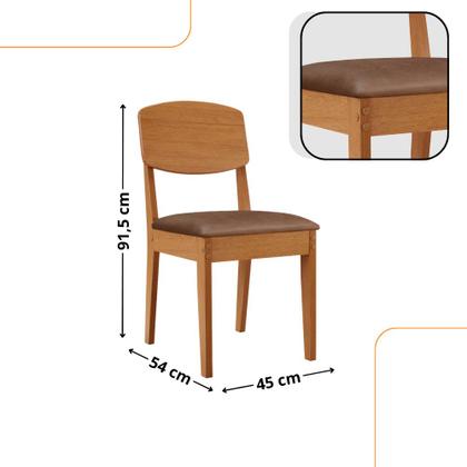 Imagem de Mesa de Jantar Aspen 180cm Tampo MDF Laminado com 6 Cadeiras Copper Moderna Mobília