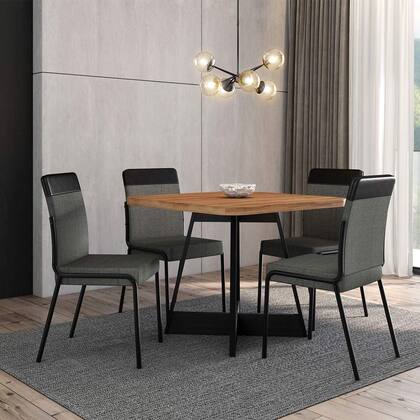 Imagem de Mesa de Jantar Átria Quadrada 4 Lugares 90x90cm Pés Metal NP