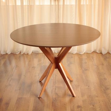Imagem de Mesa de Jantar Base Estrelada de Madeira Maciça 120cm Alice
