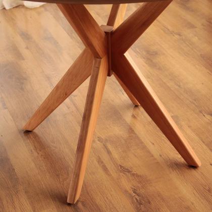 Imagem de Mesa de Jantar Base Estrelada de Madeira Maciça 120cm Alice