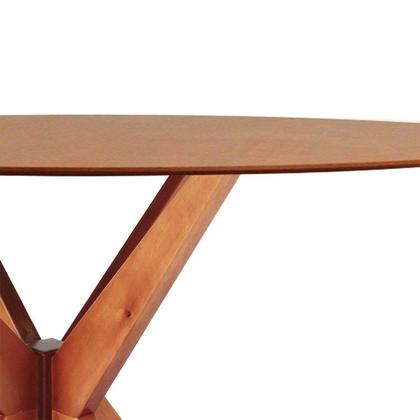 Imagem de Mesa de Jantar Base Estrelada de Madeira Maciça 120cm Alice