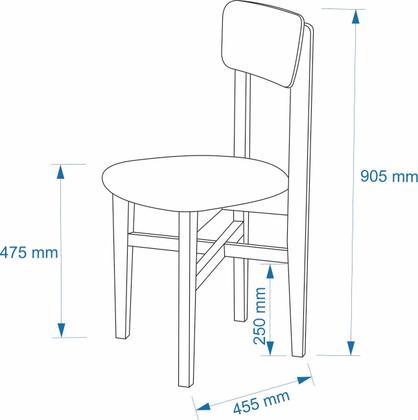 Imagem de Mesa de Jantar Base Madeira Maciça com 2 Cadeiras Elisa Ideal para Apartamenteo 80x80 Off White