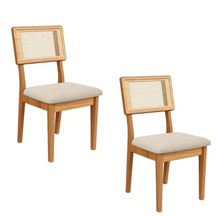 Imagem de Mesa de Jantar Base Ripada 105cm com 4 Cadeiras 100% MDF