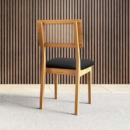 Imagem de Mesa de Jantar Base Ripada 105cm com 4 Cadeiras 100% MDF