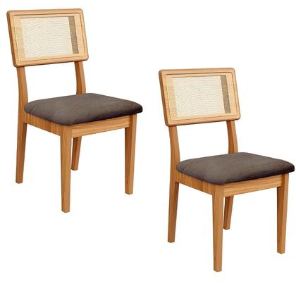 Imagem de Mesa de Jantar Base Ripada 105cm com 4 Cadeiras 100% MDF