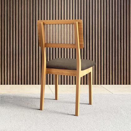 Imagem de Mesa de Jantar Base Ripada 105cm com 4 Cadeiras 100% MDF