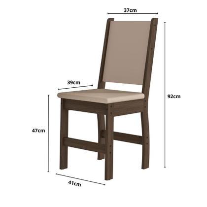 Imagem de Mesa de Jantar Bellagio Retangular 108cm Com 4 Cadeiras Clara Poliman Móveis
