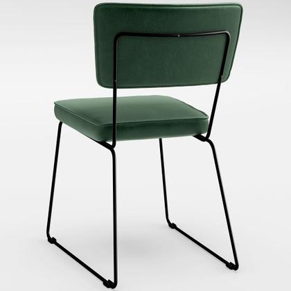 Imagem de Mesa De Jantar Capri 160cm Off White Nature Com 6 Cadeiras Allana B05 Facto Verde Musgo - Lyam Decor