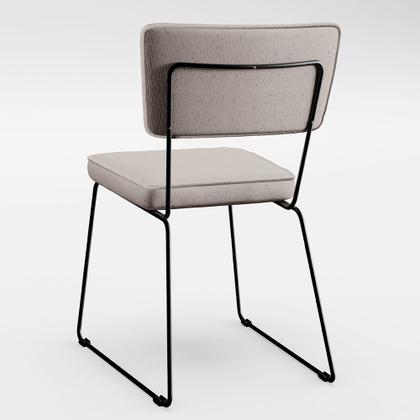 Imagem de Mesa De Jantar Capri 160cm Off White Nature Com 6 Cadeiras Allana B05 Linho Bege - Lyam Decor