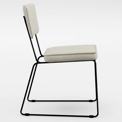 Imagem de Mesa De Jantar Capri 160cm Off White Nature Com 6 Cadeiras Allana B05 Linho Champagne - Lyam Decor