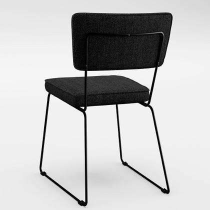 Imagem de Mesa De Jantar Capri 160cm Off White Nature Com 6 Cadeiras Allana B05 Linho Chumbo - Lyam Decor