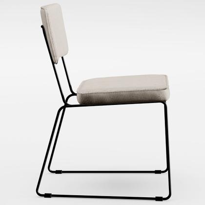 Imagem de Mesa De Jantar Capri 160cm Off White Nature Com 6 Cadeiras Allana B05 Linho Cru - Lyam Decor