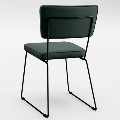 Imagem de Mesa De Jantar Capri 160cm Off White Nature Com 6 Cadeiras Allana B05 Linho Verde Musgo - Lyam Decor