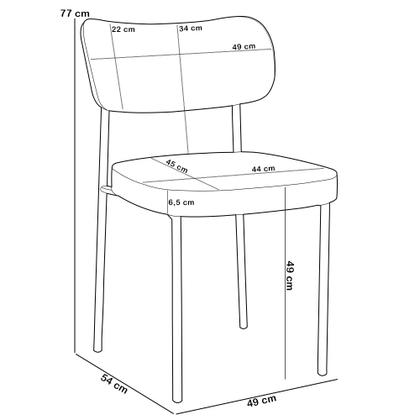Imagem de Mesa De Jantar Capri 160cm Off White Nature Com 6 Cadeiras Melina B05 Linho Grafite - Lyam Decor