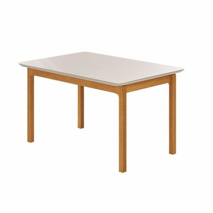 Imagem de Mesa de Jantar Cativa 120cm X 80cm Retangular 4 Lugares Tampo Mdf com Vidro