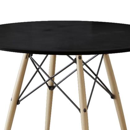 Imagem de Mesa de Jantar Charles Eames Redonda Pés Madeira Tampo Madeira Eiffel Wood 110cm