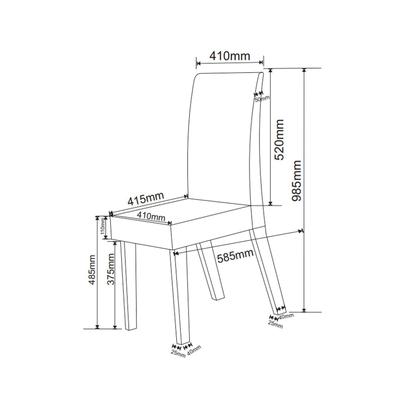 Imagem de Mesa de Jantar Chiara Redonda 90x90cm com 4 Cadeiras Venus