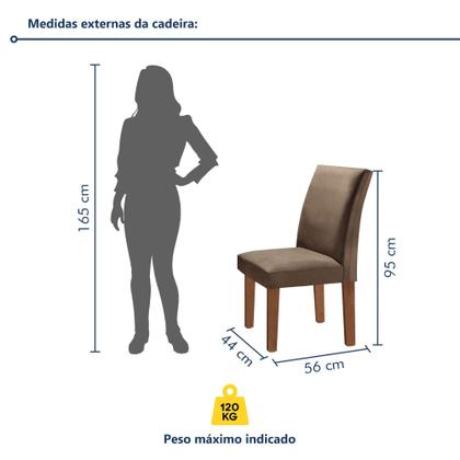 Imagem de Mesa de Jantar com 4 Cadeiras Tampo Mdf Espanha Yescasa